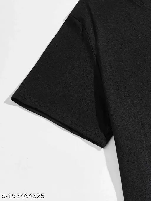 Black men's chalak bro typography half sleeve t-shirt with premium quality, round neck, and cotton material