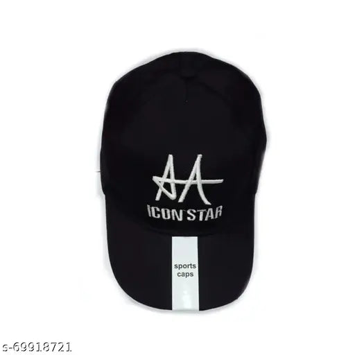 Embroidered cotton AA icon star cap, adjustable for men and boys, Made in India