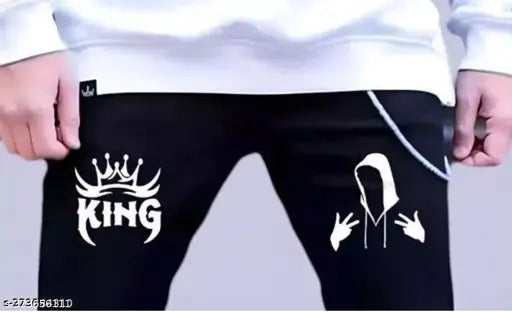 Men's black denim KING jeans, latest designer slim fit style, India origin