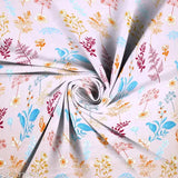 160TC cotton double floral fitted elastic bedsheet, botanical print, ideal for summer, adult use, made in India