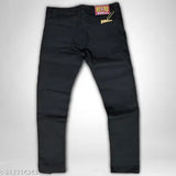 Black polyester jeans, all-season Z Black Jeans Denim for men - India