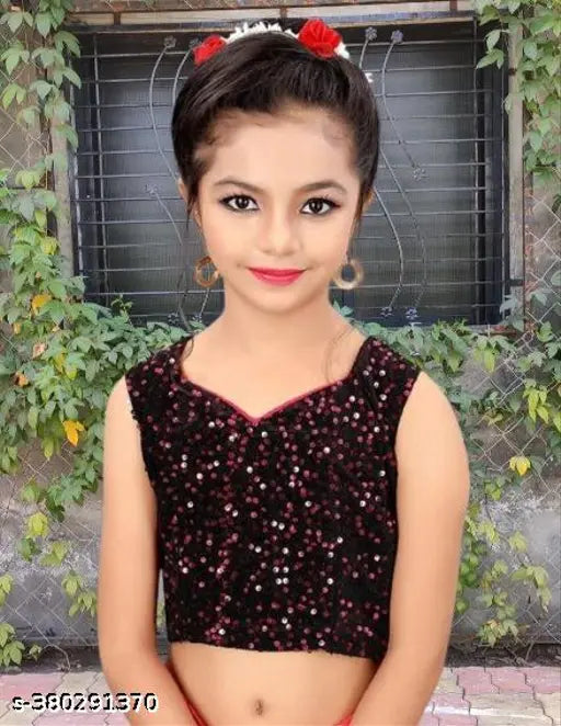 New traditional poly silk baby saree, embellished net blouse for parties & festivals (3-14 years)