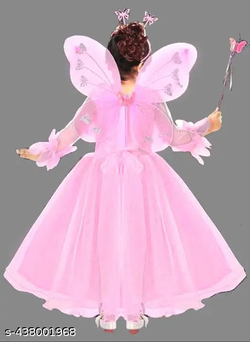 Pink fairy dress with wings and hairband