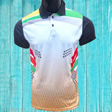 High-quality 200GSM Unisex Sports T-shirt, jacquard fabric, printed sleeve, short sleeves. Available sizes: S, M, L, XL, XXL. Made in India, long-lasting use