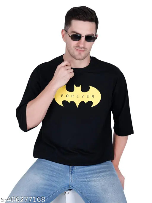 Raizx Off Shoulder Loose Printed Cotton Blend Tshirt For Men