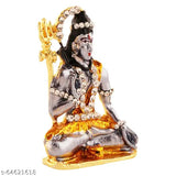 Metal Idol Bhole Nath/Shiva, divine presence, Indian handicraft, decorative statue for car dashboard, study room, office table