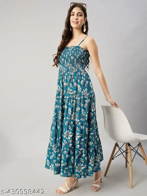 Cotton colorblocked sleeveless designer jumpsuit, Indian designer midi/anarkali look kurti