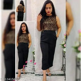 Trendy golden sequin jumpsuit for girls and women, cotton blend, sleeveless party wear dress