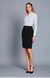 Black women's midi skirt