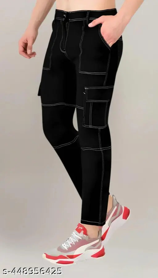 Black distressed denim jeans with zip fly