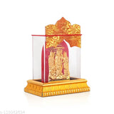 Gold-plated Shree Ram Darbar acrylic frame, Indian religious art for car dashboard or office table