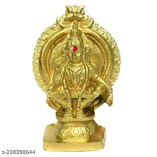 Lightweight synthetic resin Swamy Ayyappan statue, 5.5cm tall, intricately detailed, Indian artisan crafted, ideal for home or car decor