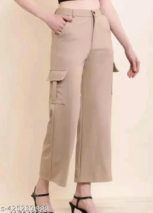 Cotton Lycra solid net trousers, classic and ravishing for women in sizes S-XL. Made in India