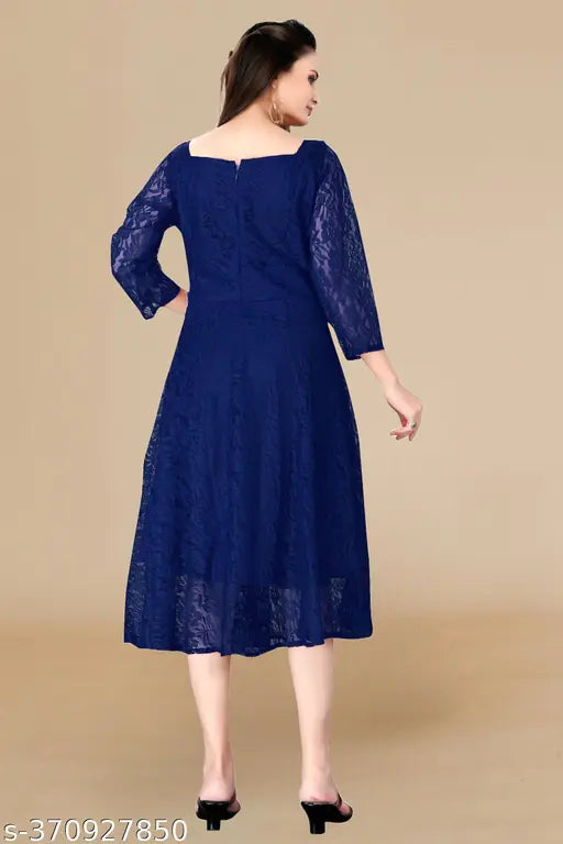 Indian dyed ombre net Anarkali kurta with embroidery, three-quarter sleeves, S-XXXL sizes
