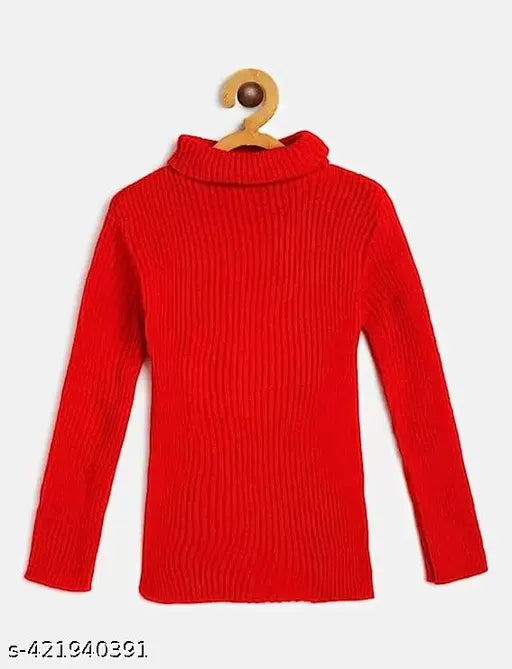 High Neck Casual Boys & Girls Multicolor Full Sleeve Sweater Pack of 3