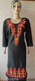 Black woolen kameez with embroidery