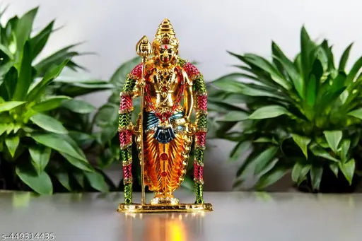Malaysia Murugan idol for car dashboard, office table showpiece - ornate Hindu deity figurine from India