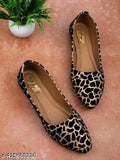 Synthetic leather Dog Bali flat shoes in various sizes, Indian-made footwear on model feet