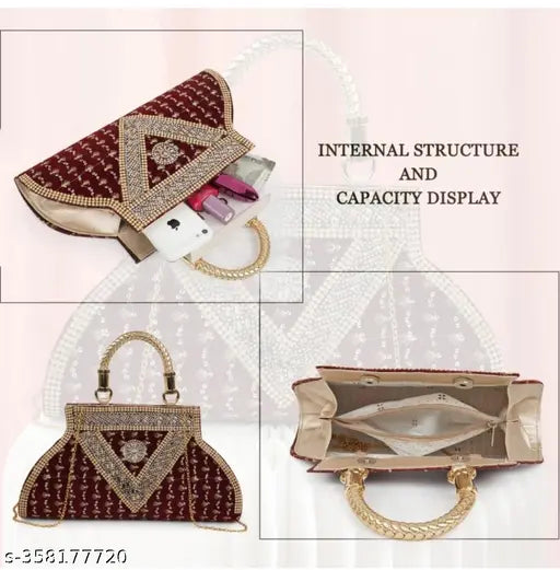 Stylish simple clutch purse with a shoulder strap