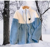 Wool colorblocked waistcoat for women, Urbane Glamorous jacket with long sleeves, made in India" (102 characters)