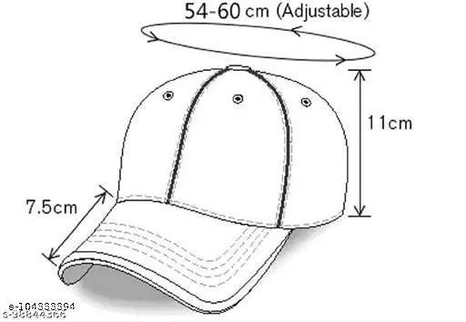 Trendy black cotton baseball cap