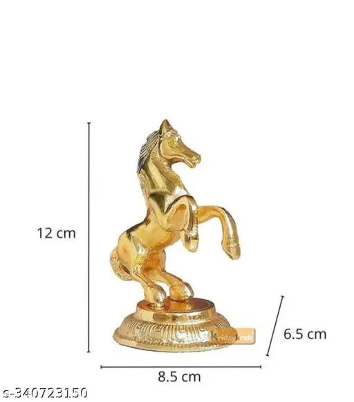 Metal jumping horse statue, 8.5x6.5x12 cm lxbxh from India