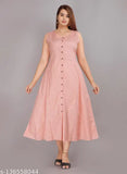 Pink printed anarkali