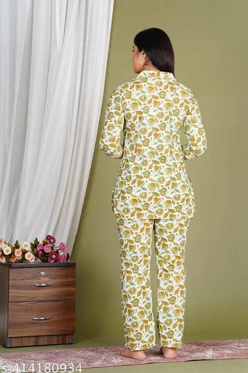 Multicolor ethnic motif cotton kurta pant set, cool and trendy Western wear for women, India-origin One Amore co-ord set