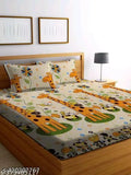 White cotton floral fitted elastic bedsheet, double king size, ideal for adults in summer, RPAH Creative