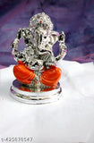 Handcrafted Indian Ganesh statue, 5cm tall, 3cm wide and 3cm long, perfect for religious art, home decor, or office/car accessories