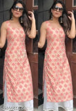 Printed viscose rayon kurta palazzo set, single size L, Indian-inspired style with sleeveless top and palazzo bottoms featuring a vibrant printed net pattern