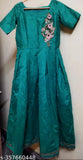 Silk blend free-size long gown with short sleeves, elegant and luxurious