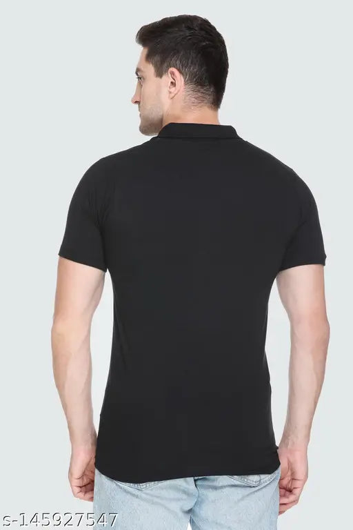 White cotton regular fit polo neck half sleeve T-shirts (3 pack) - perfect for sports, gym, yoga, and casual wear from White Moon, made in India