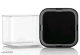 Clear square air tight plastic kitchen storage containers, set of 18 in 1L and 0.5L sizes