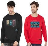 Navy blue printed combo sweatshirt, long sleeve cotton men's shirt from Vosimo, pack of 2