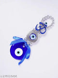 Blue plastic Feng Shui OM Evil Eye decoration with blue pendant, Turkish protection amulet for home, office, or car