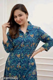 Rayon printed kurta and palazzos with three-quarter sleeves, Indian traditional attire made of rayon fabric featuring a vibrant print