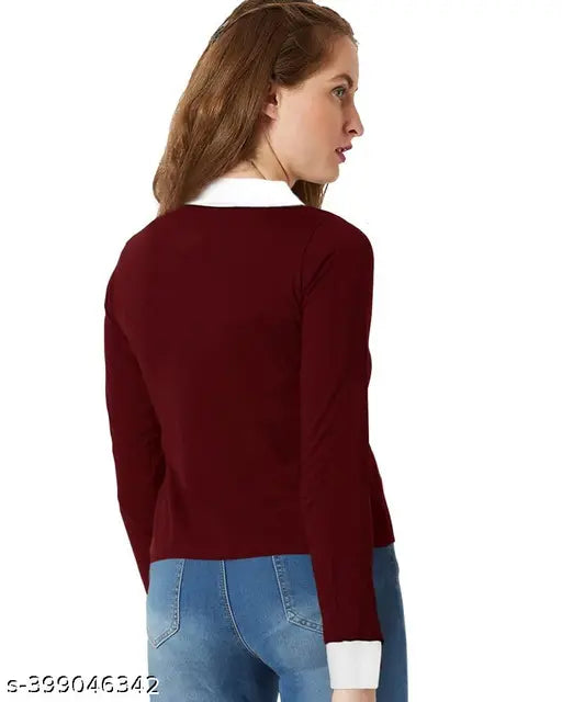 Premium long sleeve cotton t-shirts for women, 100% cotton, bio-washed, Indian origin