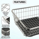 Stainless steel dish drainer with removable tray and spoon holder, for dishwashing