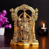 Metal Tirupati Balaji & Shrivenkateshwar murti (16cm x 24cm x 1.5cm), Indian deity figures for home, temple, office or gifting, symbolizing luck, happiness, and prosperity