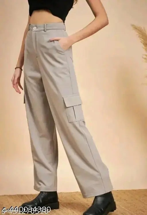 Gray khaki cargo pants