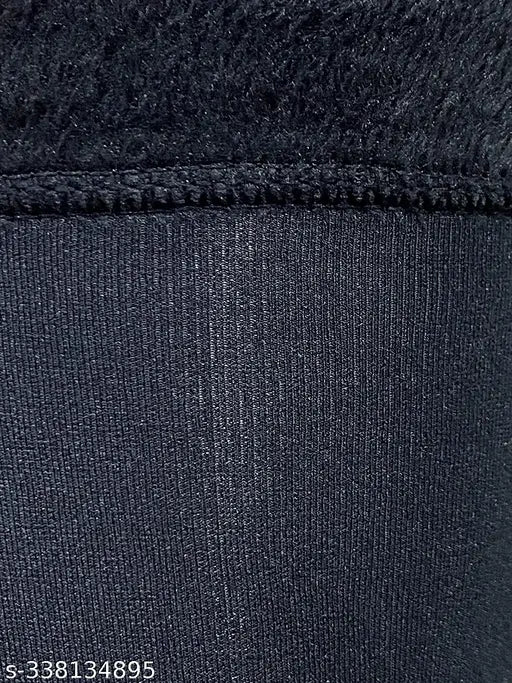 Woolen knee cap leg warmer, black elastic support, unisex winter protector, fully stretchable, pack of 2