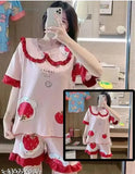 Acrylic night dress t-shirt and shorts set, printed design for best quality sleepwear in M, L, XL, XXL sizes (India)