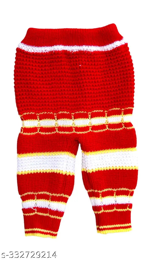 Woolen colorblocked net newborn girl's winter frock, 9-12 months, India