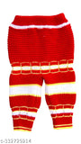Woolen colorblocked net newborn girl's winter frock, 9-12 months, India