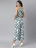 Polyester printed net sleeveless jumpsuit with shoulder straps, style for women, India origin
