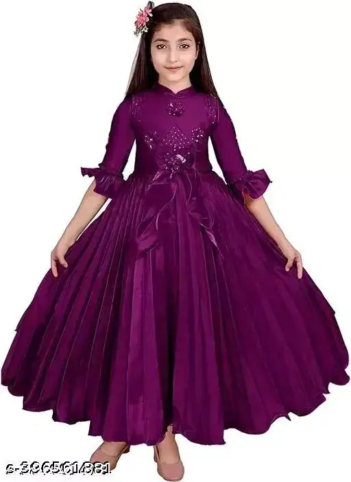 Silk blend embellished net dress for girls (1-2 years, 3-4 years), Indian princess wear
