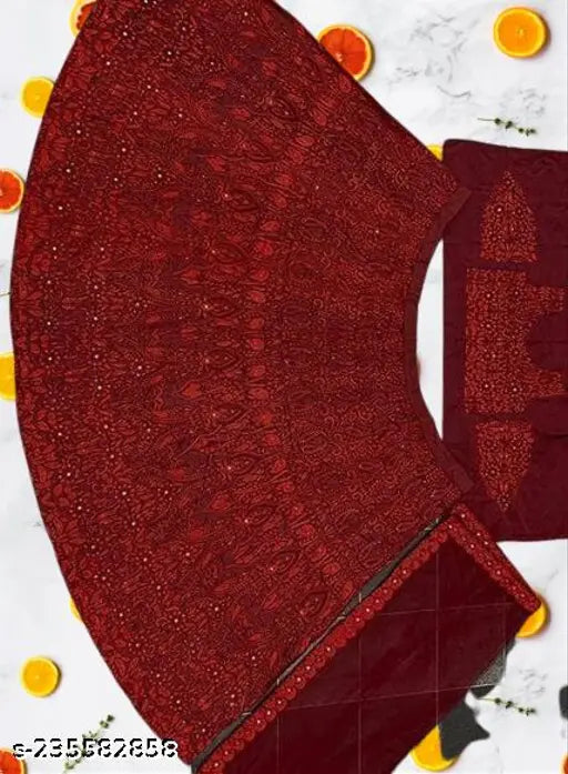 Embellished taffeta-silk Choli with net dupatta and super net, free size Indian bridal set