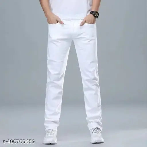 Top white denim jeans for men, premium quality, versatile fit