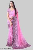 Pink silk sari with pallu, traditional attire for women